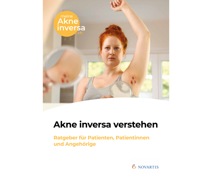 Das Teaserbild zur Patientenbroschüre für Akne inversa.