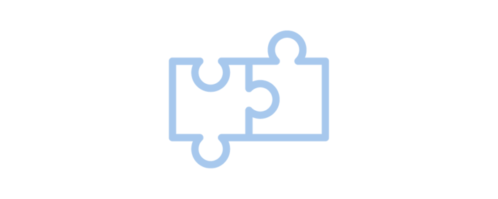 Illustration von zwei Puzzle-Stücken.