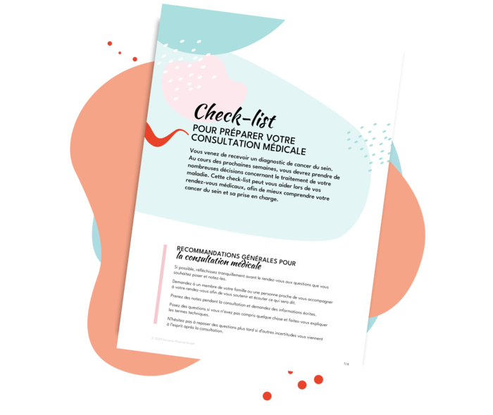 Page de garde de la check-list pour le rendez-vous médical.