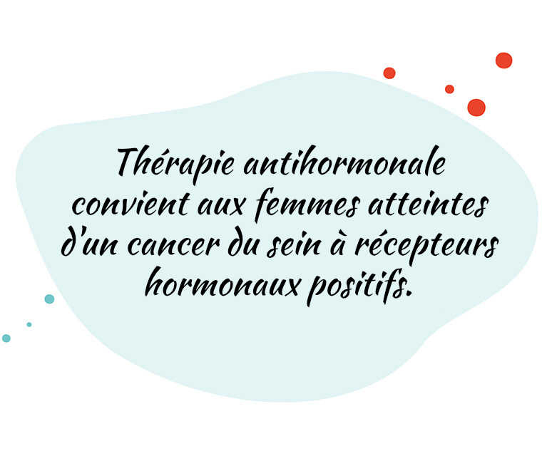 Thérapie antihormonale convient aux femmes atteintes d'un cancer du sein à récepteurs hormonaux positifs